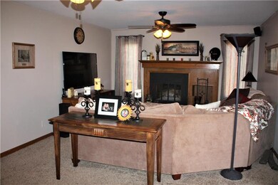 Family room with fireplace