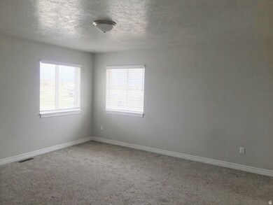 Large Primary bedroom with walk in closet and attached primary bathroom with a large soaking tub and separate shower.