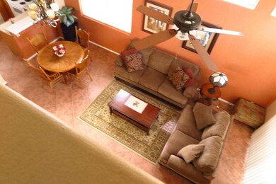 View of great room from loft