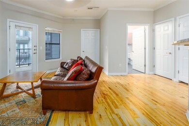 Living room featuring light wood finished floors 