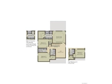 Second Floor Layout - home has to optional 5' cera