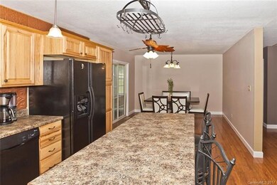 Open kitchen to dining room.