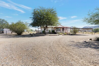 Front of home on horse property