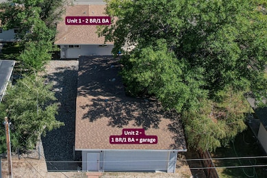 Aerial back view of Unit 1 & Unit 2
