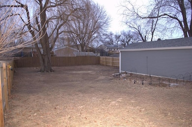 Fenced in back yard.