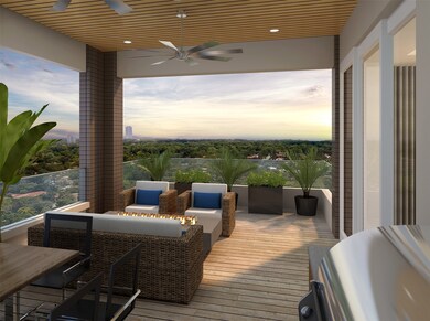 Oversized outdoor terraces serve as an extension o