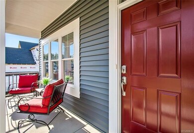 19X4 front porch and the front entrance door to the home