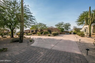 Driveway to garage and circle drive