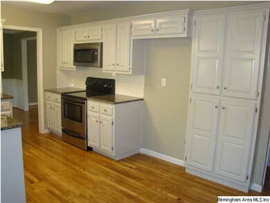 Stainless flat top stove and lots of storage.