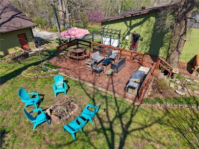 Back yard, deck and hot tub are made for relaxing