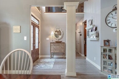 Lots of details in the home .Decorative columns in