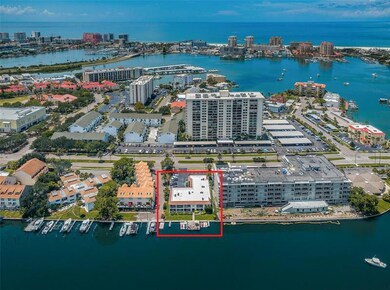 Aerial view of the condo in the highly coveted Island Estates neighborhood, which is only a few blocks from Clearwater Beach (the best beach in America).
