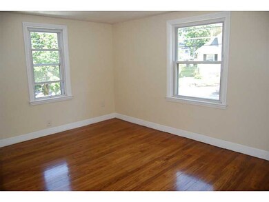 Bedroom. One of three bedrooms.  All have hardwood