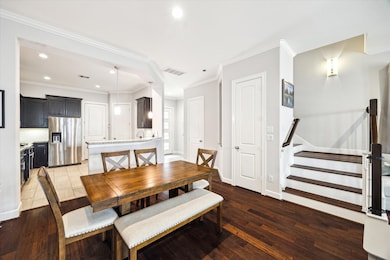 Dining area conveniently located between the kitch