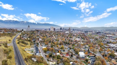 Aerial overview of property's location in relation to downtown