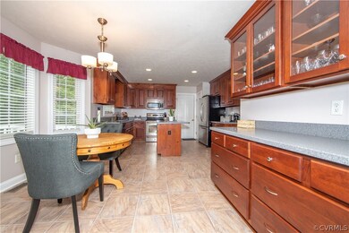 Large kitchen with custom cabinets