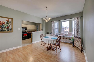 Dining room with so much natural light