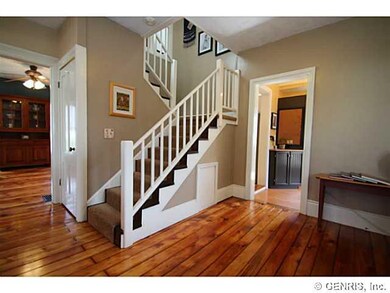 Foyer Beautiful entry-just refinished wide pine pl