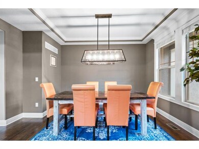 Large formal dining room open to the rest of the f