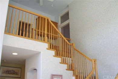view from living area to second floor