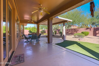 Extended back covered patio