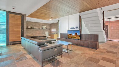 Living Room with T&G Ceiling Accents