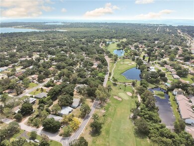 Drone view from home of golf course