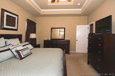 The master bedroom has room for king sized furnitu
