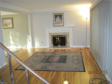 Living room with fireplace