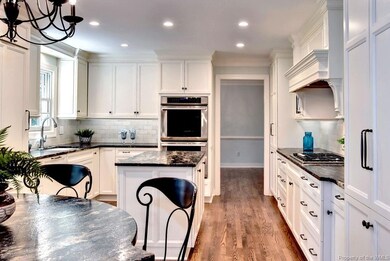 Overlooking Leather Finished Granite tops on Islan