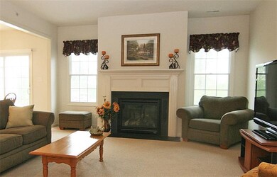 The fireplace adds a cozy touch!