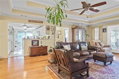 Large living area open to kitchen and dining areas