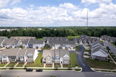 Aerial view of residential area