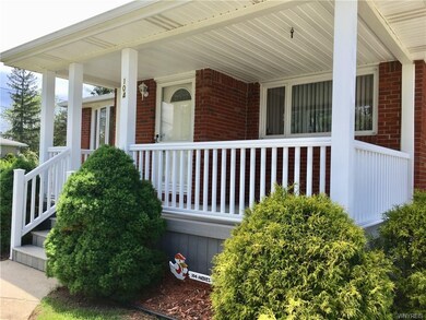 Covered porch.