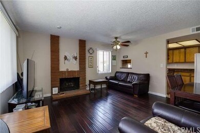 Fireplace right in the living room 
