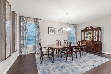 The spacious formal dining area is perfect for all