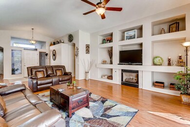 Living room with fireplace