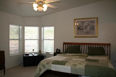 MB view, ceiling fan, walk-in closet