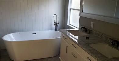 Soaking Tub, Tile flooring, complete remodel