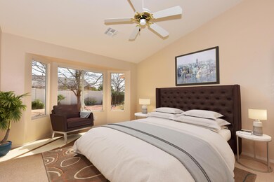 MASTER bedroom with virtual furniture.