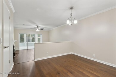 Dining room to step down living room