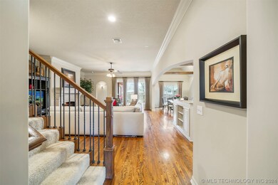 Stairs, living, kitchen views