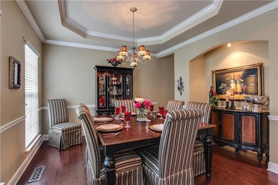 The trey ceiling is a nice touch.
