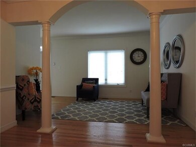 Columns Separating Living and Dining Rooms