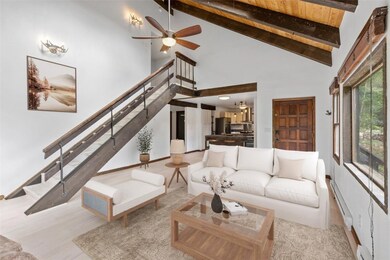 Living room high ceilings. *Virtually Staged