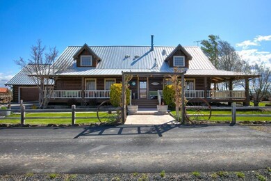 Hand hewn log home