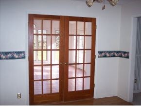 Doors to sunroom