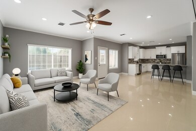 Virtually staged family/living room