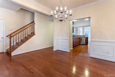 Formal dining area with elegant details