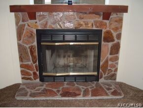 Woodburning fireplace